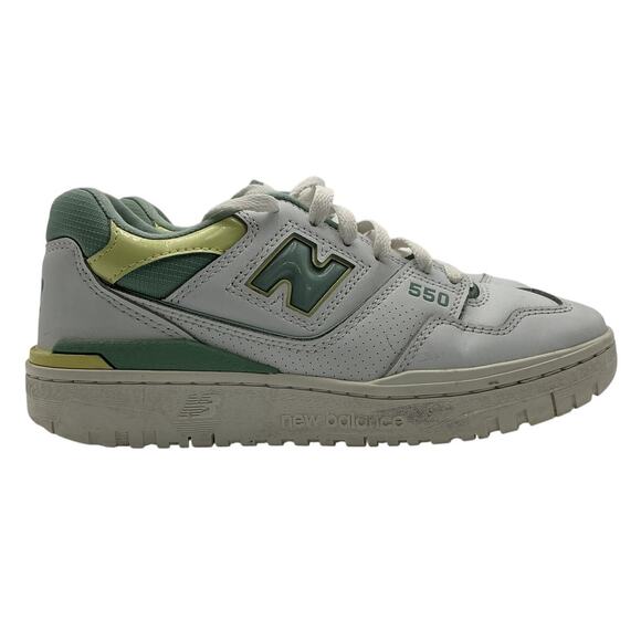 New Balance 550 Perforated Leather, Suede And Mesh Sneakers  New Balance Perforated Multicolor 550 Sneakers Size 7